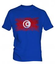 Tunisia Distressed Flag Mens T-Shirt