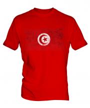 Tunisia Distressed Flag Mens T-Shirt