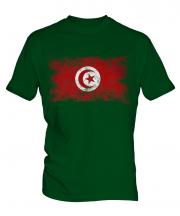 Tunisia Distressed Flag Mens T-Shirt