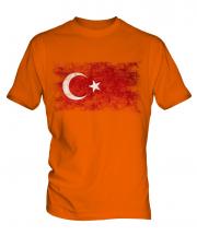 Turkey Distressed Flag Mens T-Shirt