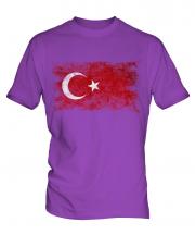 Turkey Distressed Flag Mens T-Shirt