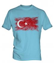Turkey Distressed Flag Mens T-Shirt