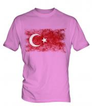 Turkey Distressed Flag Mens T-Shirt