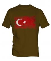 Turkey Distressed Flag Mens T-Shirt