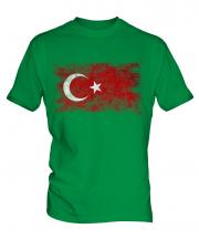 Turkey Distressed Flag Mens T-Shirt
