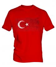 Turkey Distressed Flag Mens T-Shirt
