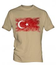 Turkey Distressed Flag Mens T-Shirt