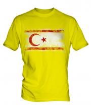 Turkish Republic Of Northern Cyprus Distressed Flag Mens T-Shirt