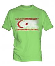 Turkish Republic Of Northern Cyprus Distressed Flag Mens T-Shirt