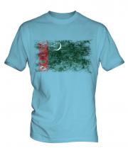 Turkmenistan Distressed Flag Mens T-Shirt