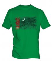 Turkmenistan Distressed Flag Mens T-Shirt