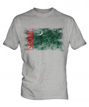 Turkmenistan Distressed Flag Mens T-Shirt