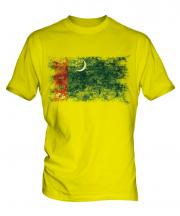 Turkmenistan Distressed Flag Mens T-Shirt