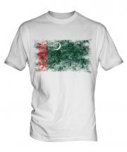 Turkmenistan Distressed Flag Mens T-Shirt