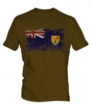 Turks And Caicos Islands Distressed Flag Mens T-Shirt