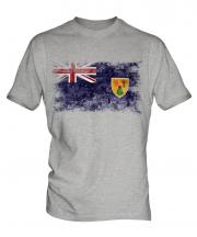 Turks And Caicos Islands Distressed Flag Mens T-Shirt