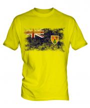 Turks And Caicos Islands Distressed Flag Mens T-Shirt