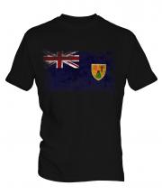 Turks And Caicos Islands Distressed Flag Mens T-Shirt