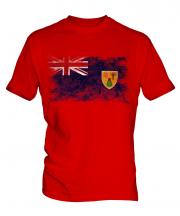Turks And Caicos Islands Distressed Flag Mens T-Shirt