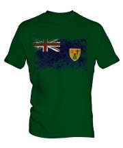 Turks And Caicos Islands Distressed Flag Mens T-Shirt
