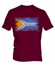 Tuva Distressed Flag Mens T-Shirt