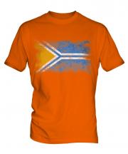 Tuva Distressed Flag Mens T-Shirt