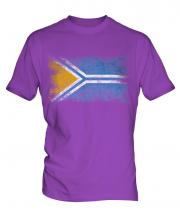 Tuva Distressed Flag Mens T-Shirt