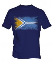 Tuva Distressed Flag Mens T-Shirt