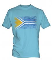 Tuva Distressed Flag Mens T-Shirt