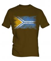Tuva Distressed Flag Mens T-Shirt