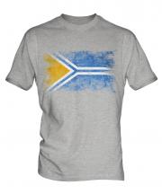 Tuva Distressed Flag Mens T-Shirt