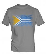 Tuva Distressed Flag Mens T-Shirt