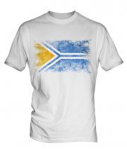 Tuva Distressed Flag Mens T-Shirt