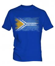 Tuva Distressed Flag Mens T-Shirt