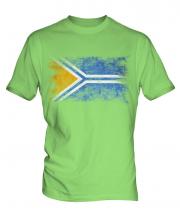Tuva Distressed Flag Mens T-Shirt