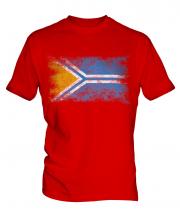 Tuva Distressed Flag Mens T-Shirt