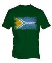 Tuva Distressed Flag Mens T-Shirt