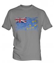 Tuvalu Distressed Flag Mens T-Shirt
