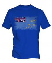 Tuvalu Distressed Flag Mens T-Shirt