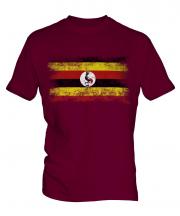 Uganda Distressed Flag Mens T-Shirt