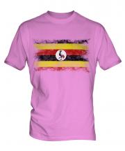 Uganda Distressed Flag Mens T-Shirt