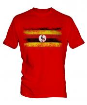 Uganda Distressed Flag Mens T-Shirt