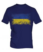 Ukraine Distressed Flag Mens T-Shirt