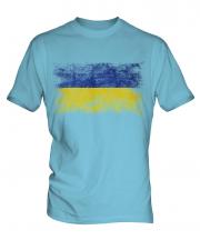 Ukraine Distressed Flag Mens T-Shirt