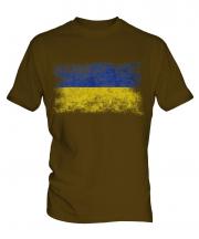 Ukraine Distressed Flag Mens T-Shirt