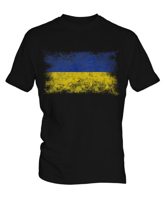 Ukraine Distressed Flag Mens T-Shirt