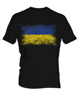 Ukraine Distressed Flag Mens T-Shirt