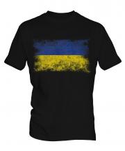 Ukraine Distressed Flag Mens T-Shirt