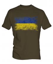 Ukraine Distressed Flag Mens T-Shirt