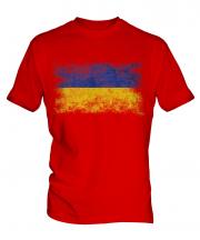 Ukraine Distressed Flag Mens T-Shirt